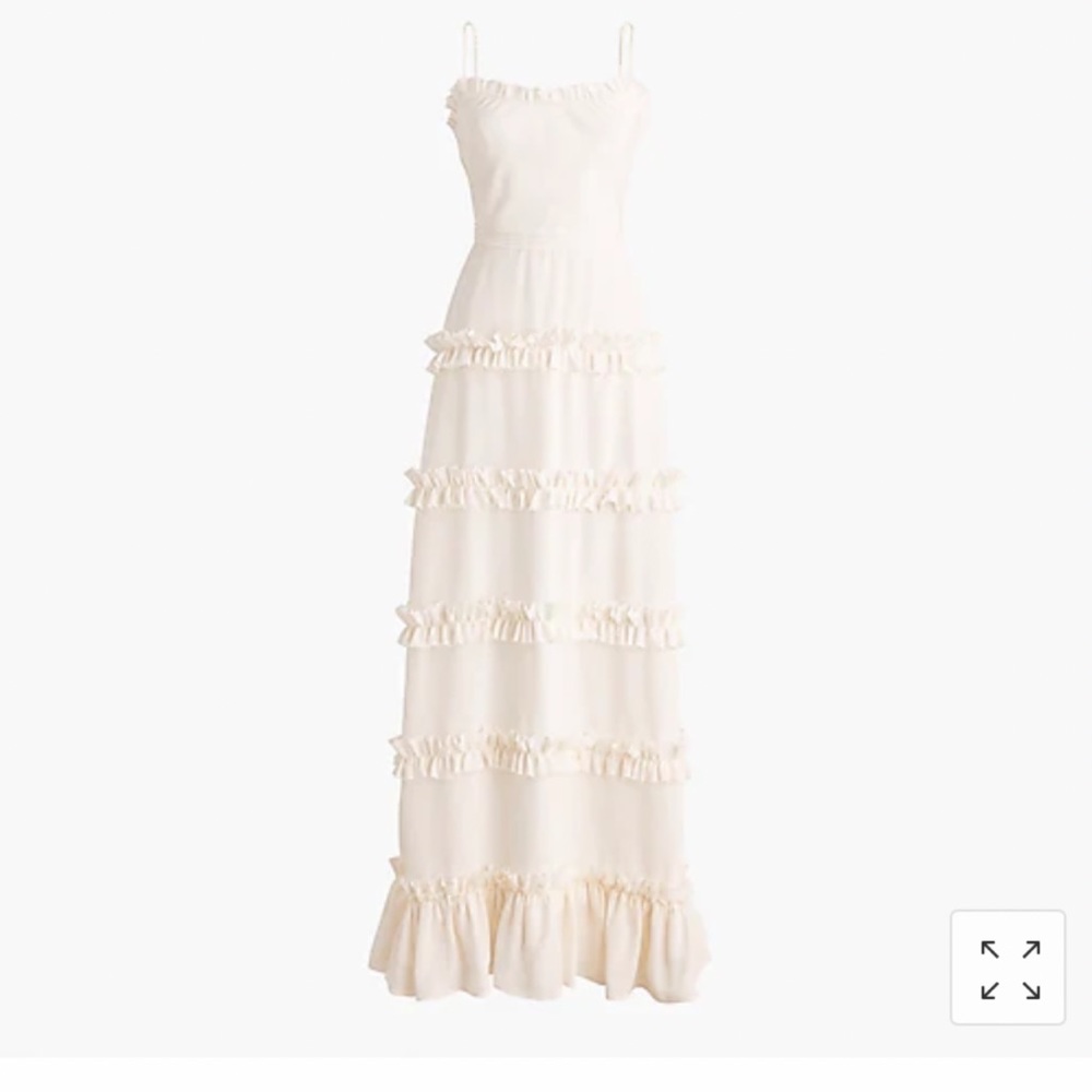 J.CREW Collection ruffle gown in silk tricotine